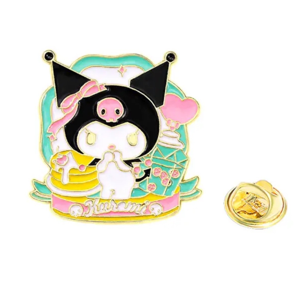 Hello Kitty Kuromi Enamel Metal Pin, My Melody Universe Enamel Metal Pin